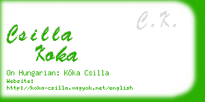 csilla koka business card